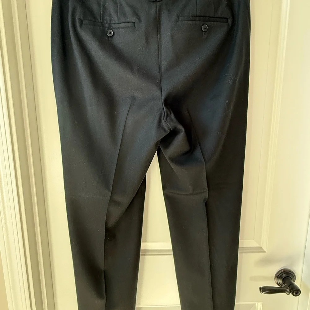 Talbots Windsor Wide-Leg Pant - Flannel, Black, Size 12 - Picture 4 of 9